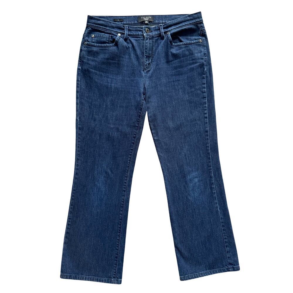 Talbots Petites Boot Jeans Women's Sz 6P Blue Preppy‎ Mid Rise Western Country
